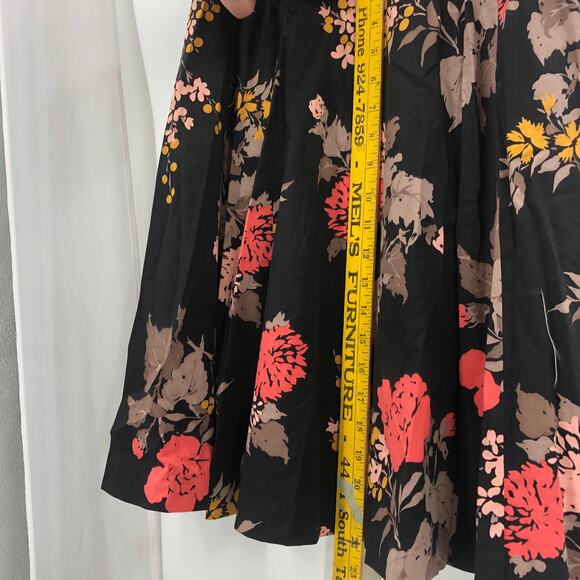 Vintage Sleeveless Belted Fit Flare Dress Halter Neck Backless Floral Circle - Picture 5 of 12